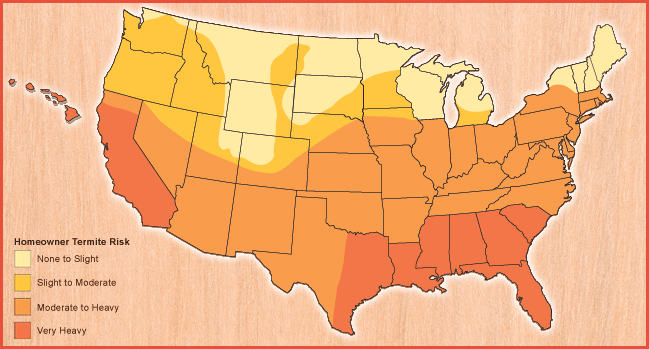 termite regional map